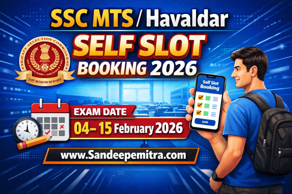 SSC MTS / Havaldar Self Slot Booking 2026
